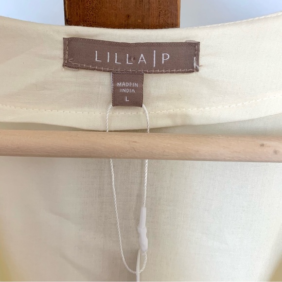 NWT Lilla P Flutter Sleeve Tiered Dress in Ecru - Picture 5 of 15